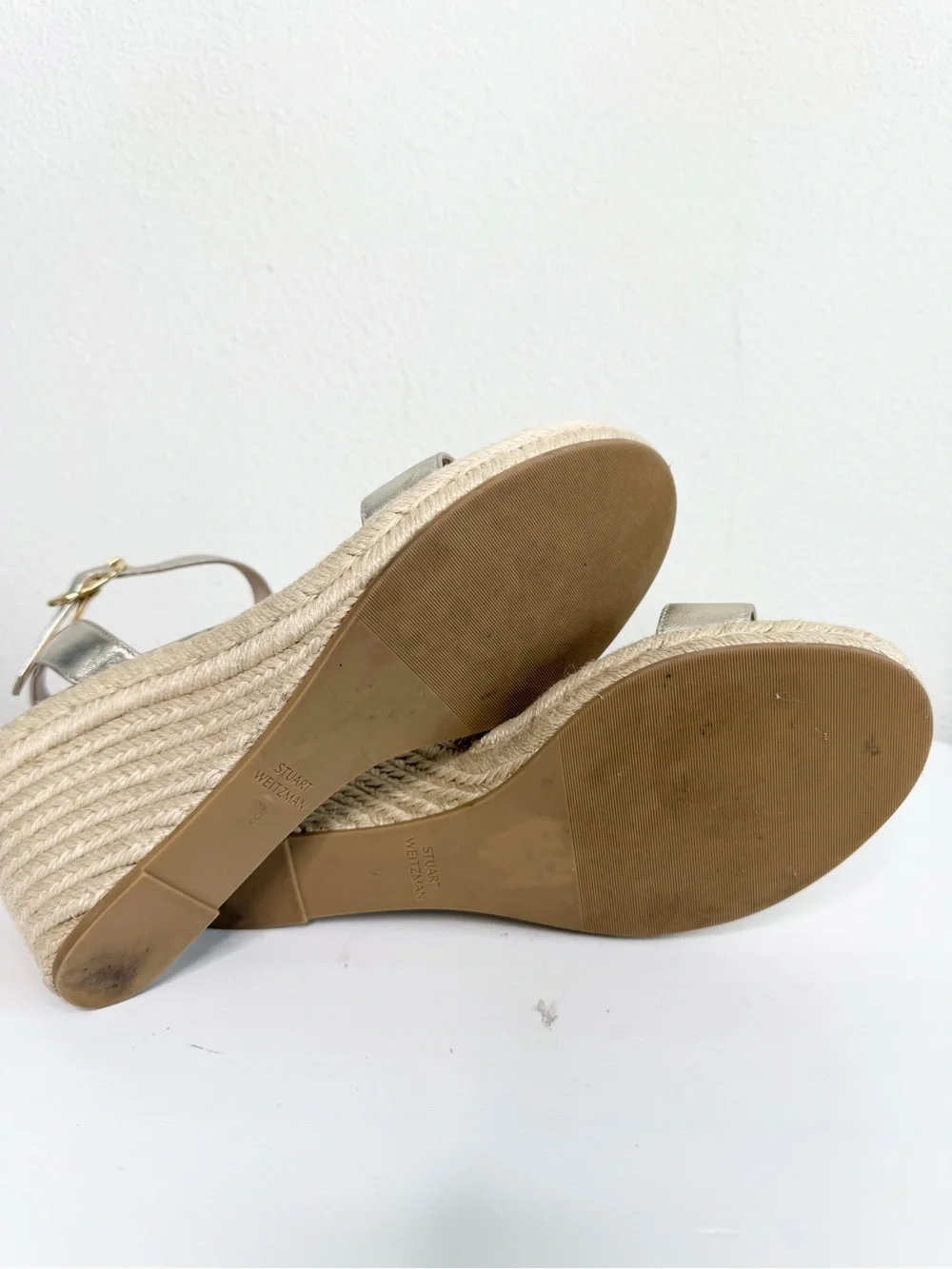 Stuart Weitzman Teddi Espadrille wedge Sandals Size 9 - Picture 7 of 7